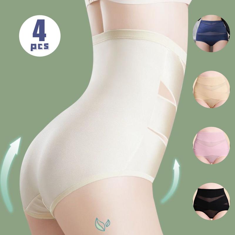 Women's Sheer Sexy HighFathersDavGift WaistShapewear Panty ,Burr basketsShaper Firm Control Stomach Girdle CompressionSexy Comfort Simple Minimalist Piece Style Plus Size High-Waisted Cotton Underwear letter print brief Cotton Women's Panties Pack