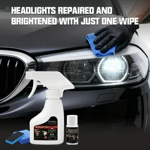 Automotive Headlamp Restoration Fluid Oxidized and Yellowed Automotive Headlamps Blurring Enhanced Crystallization Coating Refurbisher