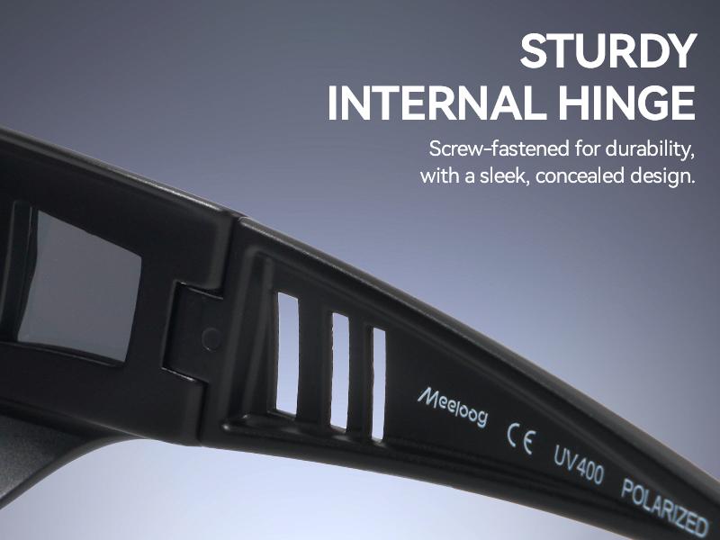 Fashion Polarized Fit Over Sunglasses for Men, UV400 Protection, Rectangle Lightweight Wrap Around Shades For Men ST0070 SpringStatements