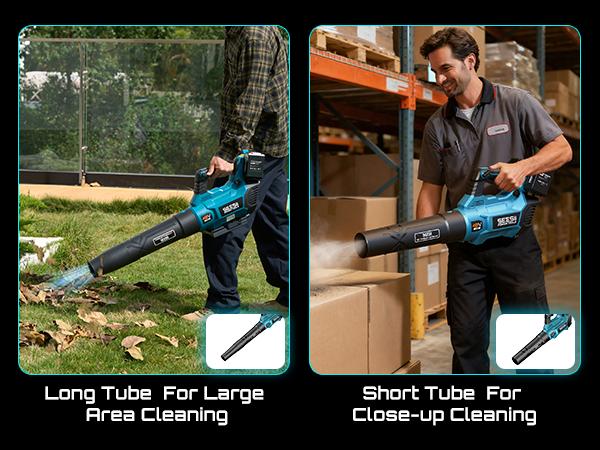 【SEESII】 40V Leaf Blower Cordless, 680CFM/210MPH Brushless Motor with 2 * 5200 mAh Batteries and 2*Chargers, Variable Speed Control & Turbo Button, Electric Blower for Lawn Care/Debris/Dust