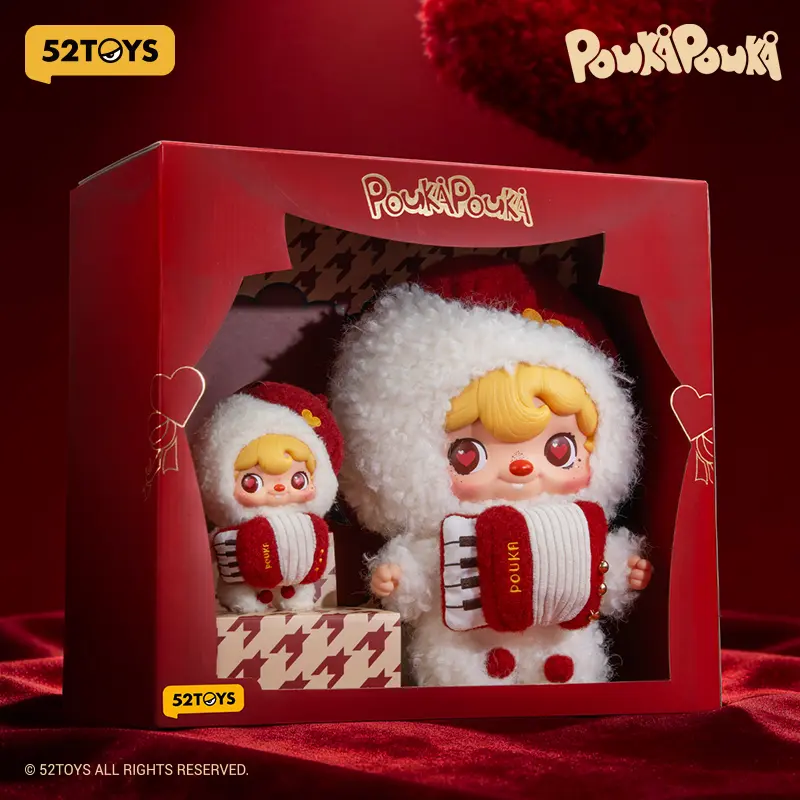 52TOYS POUKAPOUKA Lovestruck Musician Plush Gift Set Valentine's Day Kawaii Creative Gift Room Decor Desktop Decoration Gift for  Birthday Party