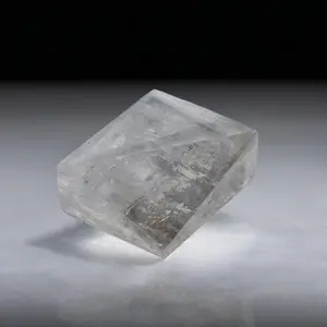 Polished Optical Calcite Rhombohedron – Freeform Clarity Stone