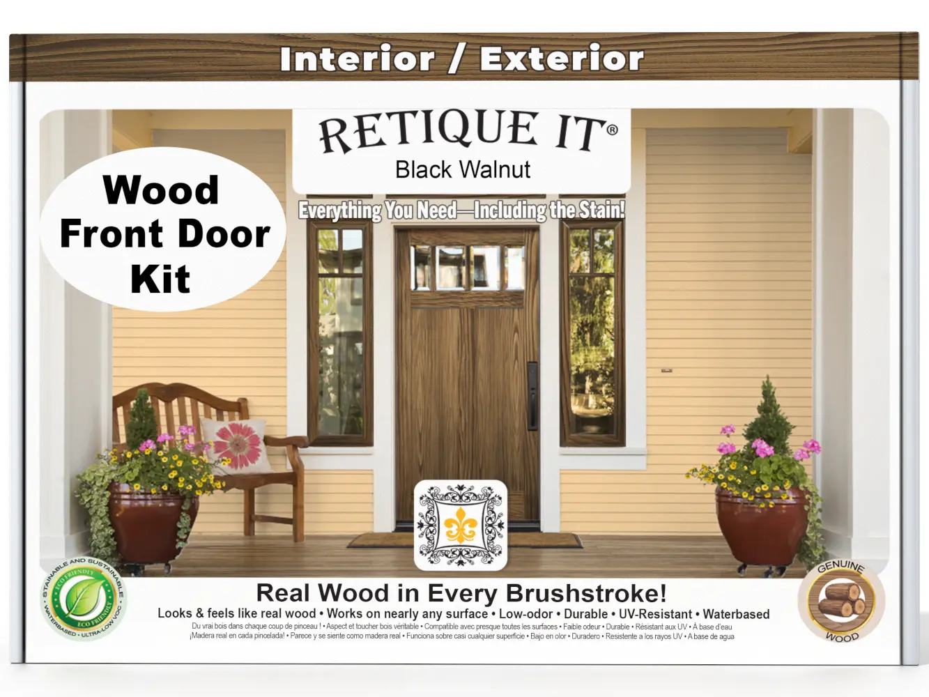 Wood'n Finish Front Door Kit - Black Walnut