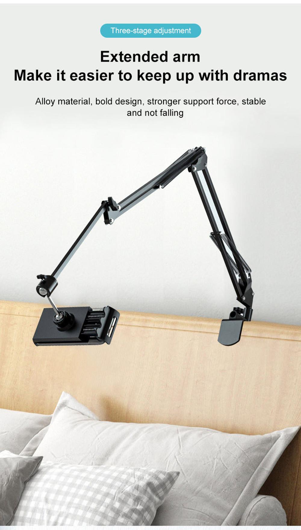 Tablet Stand Phone Holder, Adjustable 360° Rotation Universal Flexible Long Neck Tablet Holder for iPhone/iPad/Kindle, Hands Free Desk Bedside Lazy Arm Stand