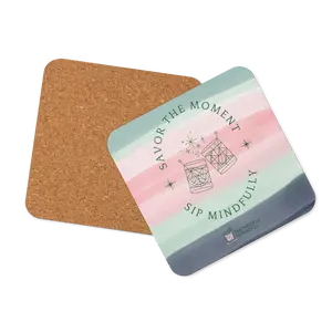 The Mindful Drinking Co. Cork-back Coaster