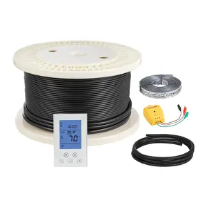 VEVOR 200 sqft Underfloor Heating Cable Kit,  240V Electric Radiant Heated Floor System, with Smart Control Thermostat & Alarm, Easy Installation for Tile, Stone, Vinyl, Home Improvement