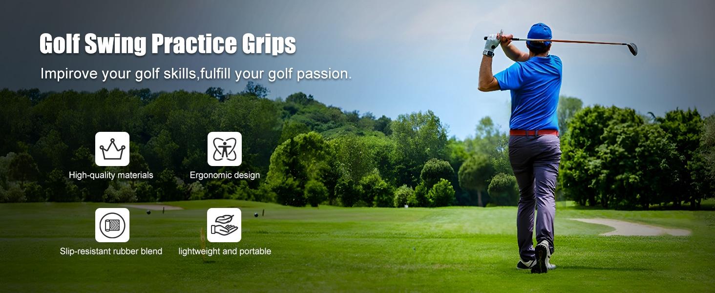 TYGLOBAL Golf Grip Trainer – Golf Swing Training Aid to Fix Hand Position & Grip Posture, Practice Tool for Beginners, Men & Women, Golf Accessories & Gifts for Swing Improvement