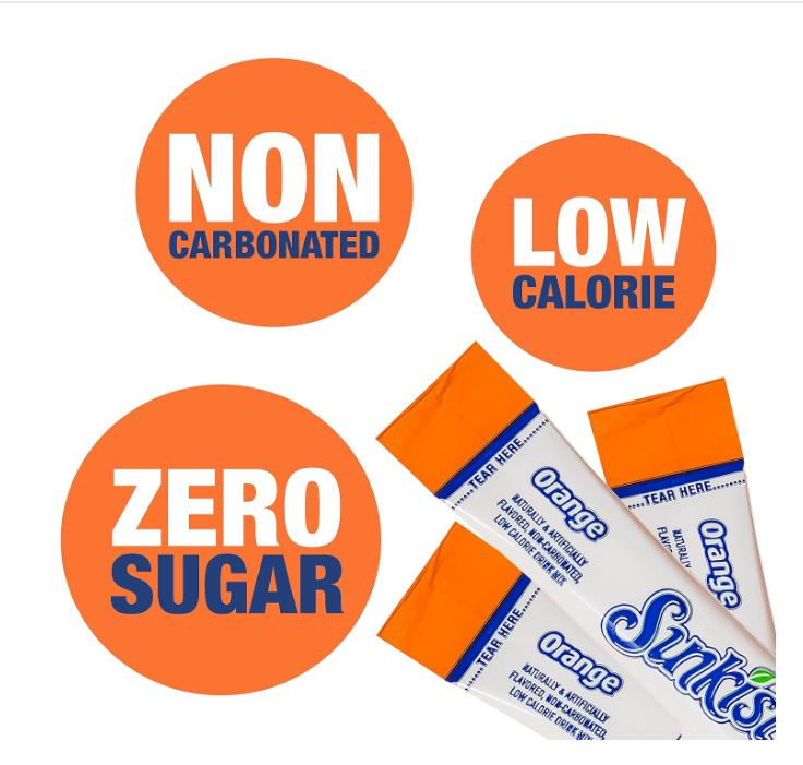 Sunkist Soda Variety Pack, Singles To Go Orange, Strawberry, Grape and Peach (30 Total Sticks)