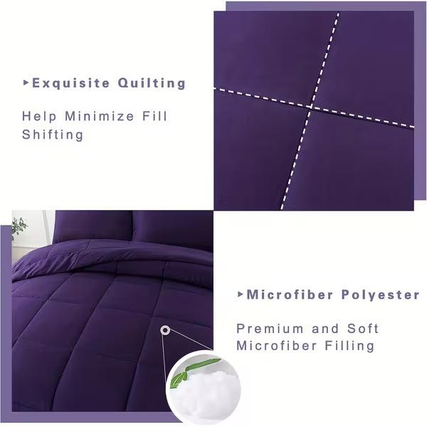 2/3pcs Comforter Set, 100% Microfiber Filling, Soft & Luxurious Warmth, 1 Quilt + 1/2 Pillowcases, Machine Washable, Must-Have Bedding for Home And Dorm, Perfect Gift for Valentine's Day, Weddings, And Galentine's Day