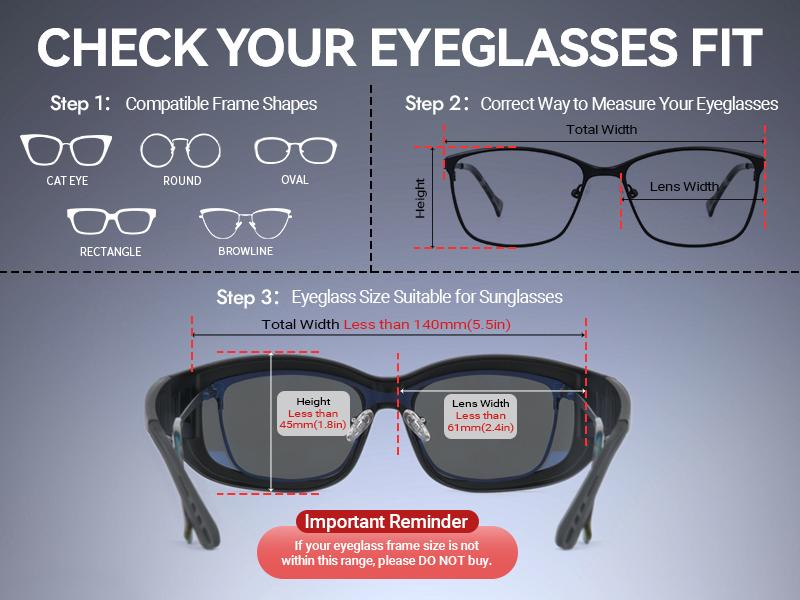 Fashion Polarized Fit Over Sunglasses for Men, UV400 Protection, Rectangle Lightweight Wrap Around Shades For Men ST0070