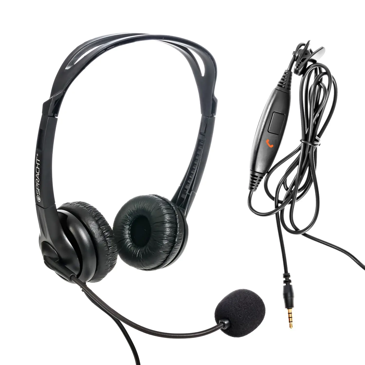 Spracht ZUM3500 Dual Ear Universal Headset for Office and Personal Use with 3.5mm and USB Connectivity