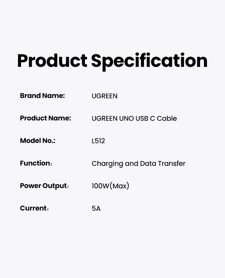 UGREEN Uno 100W  type  c Fast Charging Cable, with LED Display for iPhone 17 16/15 Plus/15 Pro Max, MacBook Pro/Air, Galaxy S24 Ultra，TikTokShopBlackFriday ,TikTokShopHolidayHaul