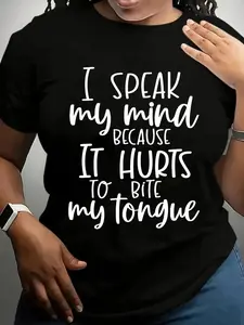 Plus Size - Plus Size - A Casual Short-Sleeve Round-Neck Top in Plus Size, Made from Medium-Stretch Fabric, Machine Washable, And Designed for a Comfortable Fit in Any Season, Featuring a Unique Pattern