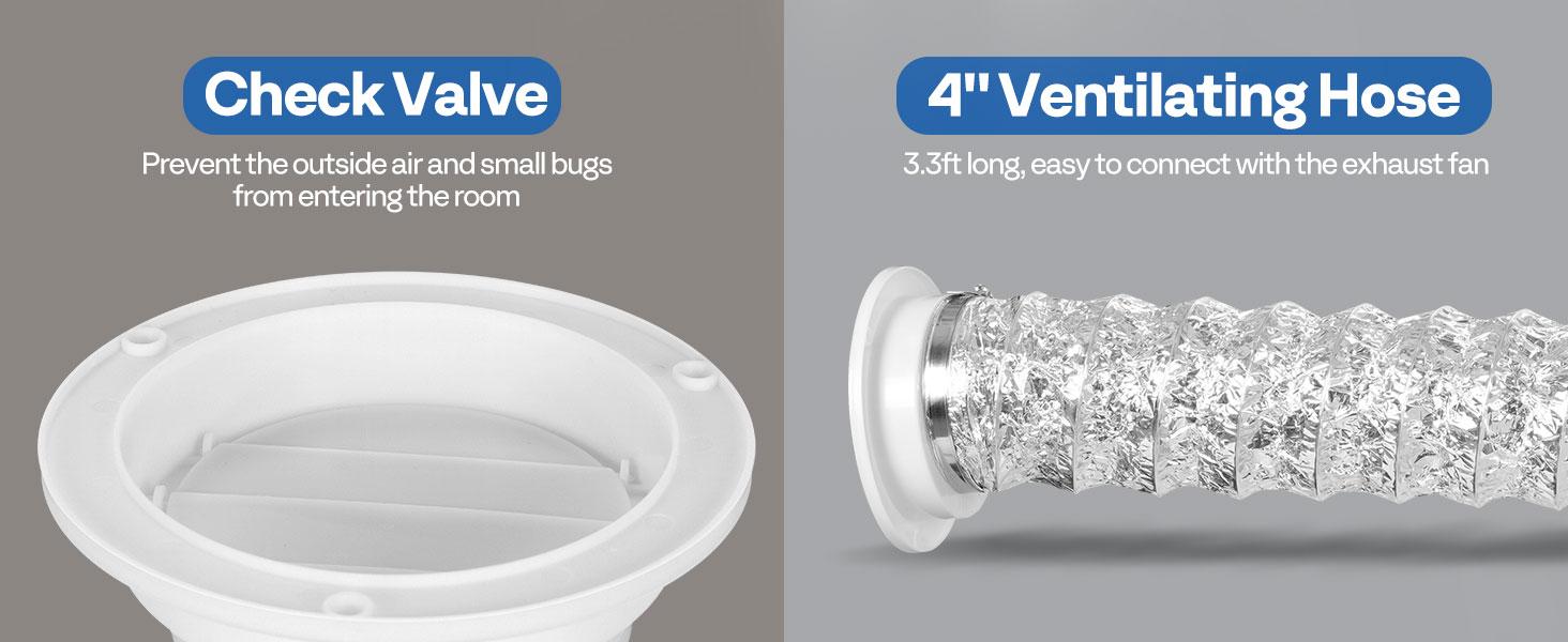 VIVOHOME Bathroom Exhaust Fan with Light, Ceiling Ventilation Fan, 3-Color Adjustable LED (3000K/4500K/6500K), 4" Duct Mount for Shower & Home Use