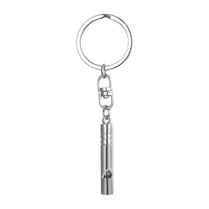 Unisex Survival Whistle Keychain: Stainless Steel Key Chain Loud Emergency Whistle with Far Distance Rang for Outdoor Sports and Emergencies