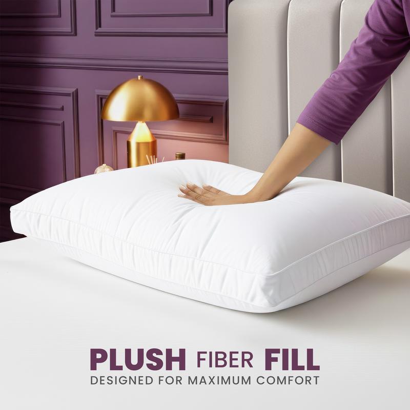 Utopia Bedding Bed Pillows for Sleeping - Set of 4 Gusseted Pillows Set - King, Queen, & Standard Size (White)