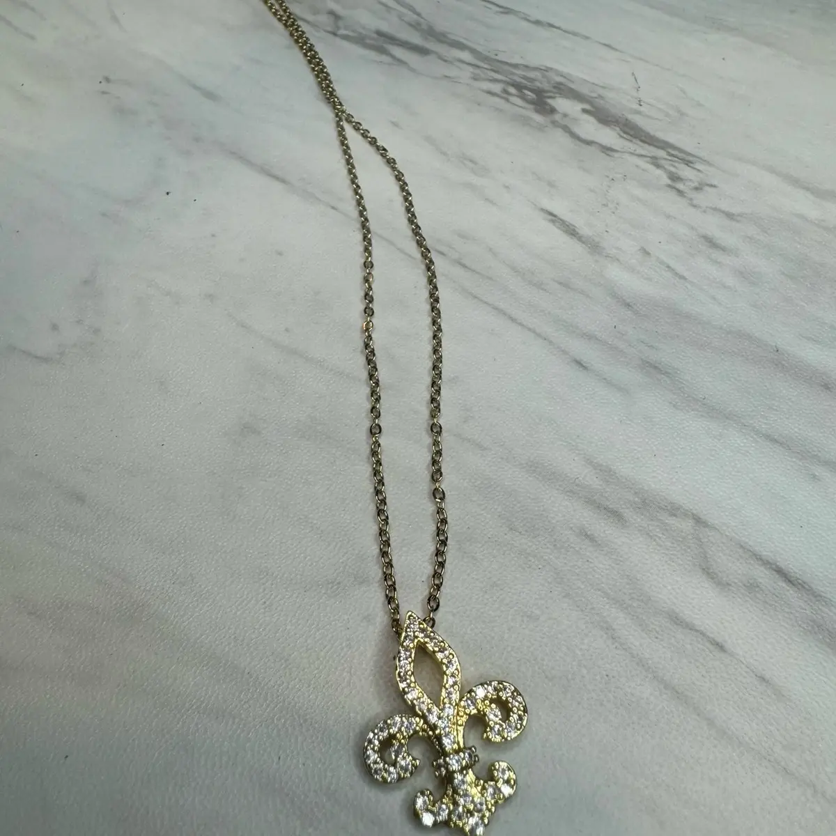 Custom Lucette Necklace Gold Fleur de Lis