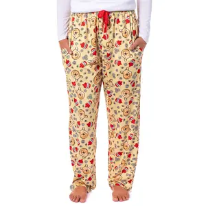 Disney Winnie The Pooh Women's Hunny Pot Daisy Adult Lounge Sleep Pajama Pants with Drawstring Elastic Waistband