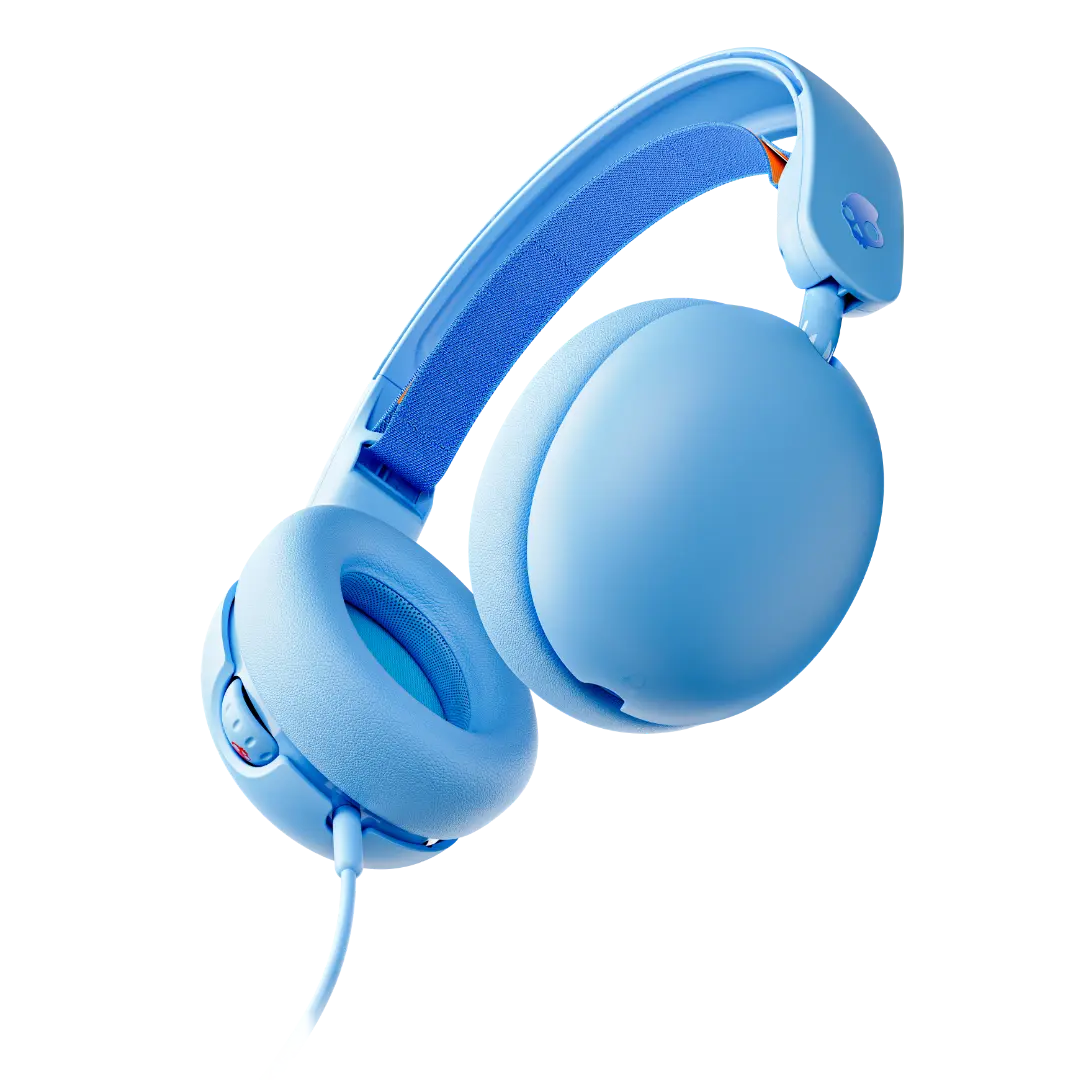 Skullcandy Grom Wired - Over-Ear Wired Kids Headphones | 3.5mm AUX | Built-in Microphone | Adjustable Headband Electronic Audio Headset Earbuds