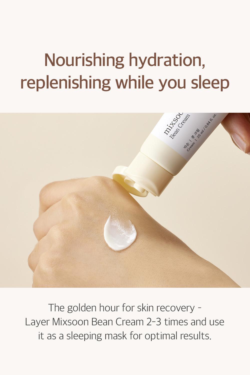 [mixsoon Official Shop] Bean Cream 0.84 fl.oz / 25ml - Intensive Facial Cream, Korean Moisturizer for Glass Skin