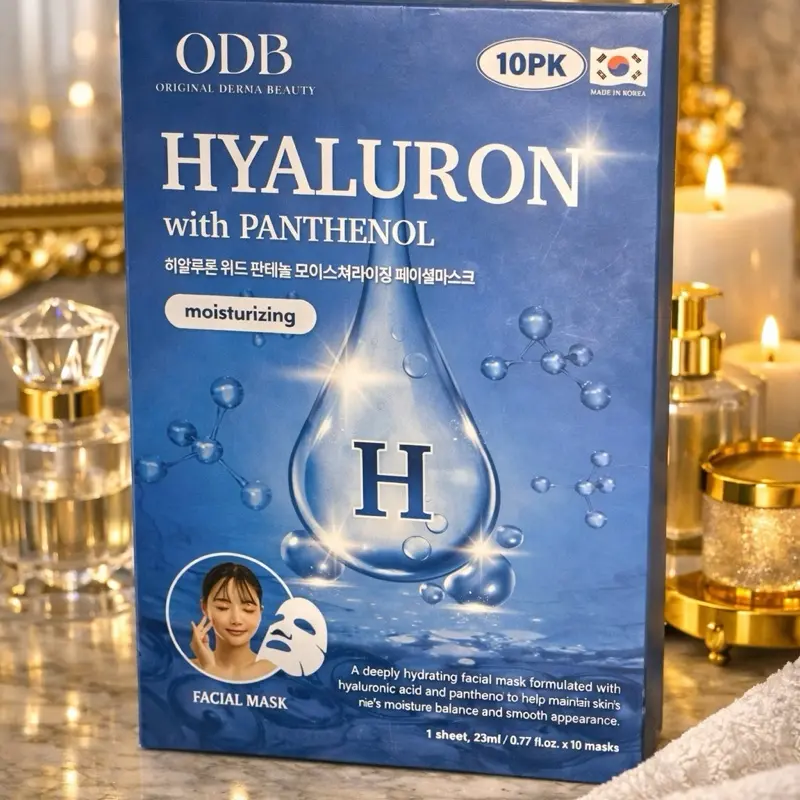 ODB Hyaluron with Panthenol Facial Sheet Mask Set