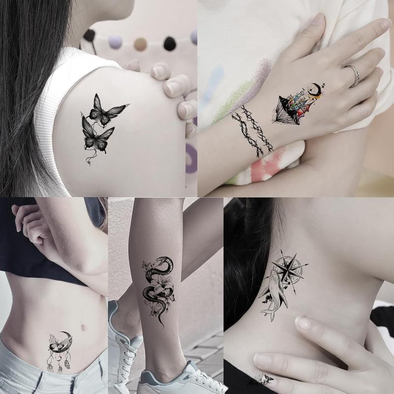 82 Sheets Temporary Tattoo for Men Women Adults, Include 12 Sheets Black 3D Half Sleeve Temporary Tattoos, Halloween Tattoos Scary Lion Wolf Tiger Skull Skeleton Tattoos Stickers 82 Sheets Temporary Tattoo for Men Women Adults, Include 12 Sheets Black 3D Half Sleeve Temporary Tattoos, Halloween Tattoos Scary Lion Wolf Tiger Skull Skeleton Tattoos Stickers