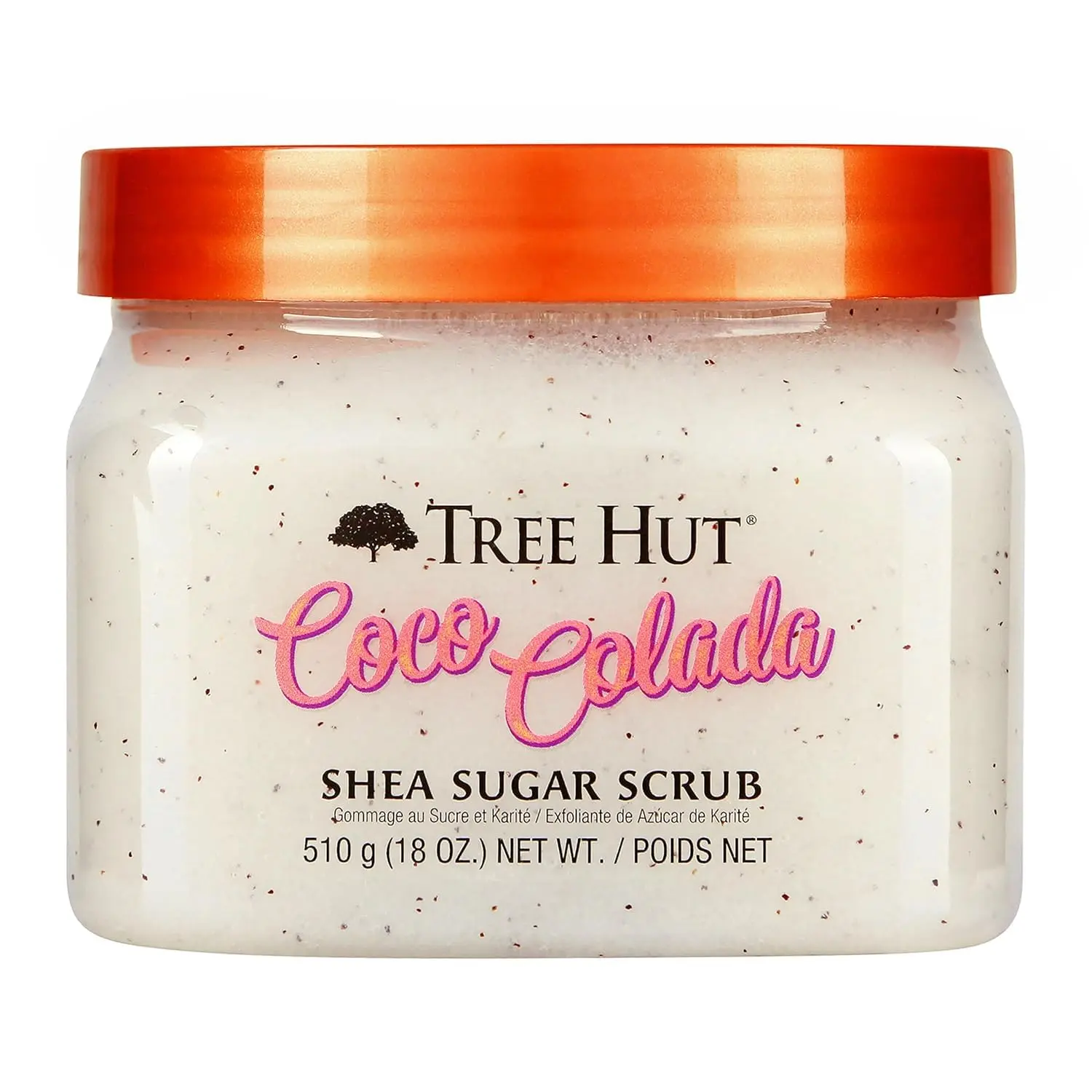 Coconut Colada Body Scrub - 18 Oz Vegan Sugar Scrub with Shea Butter & Essential Oils, Nourishing Body Care Exfoliator for All Skin Types, Self-Care Gift for Women
