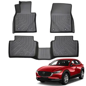 Canvcle Floor Mats Fit for Mazda CX-30 2020-2025 All Weather Floor Mats for CX30 Accessories TPE Heavy Duty