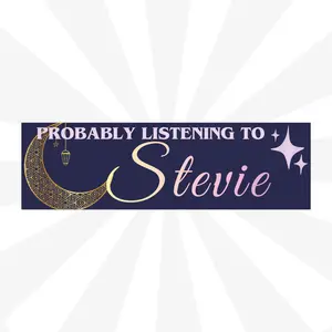 Stevie Lover Car Magnet, Probably Listening to Stevie, Fleetwood Mac Fan Gift, Classic Rock Music Lover Bumper Magnet