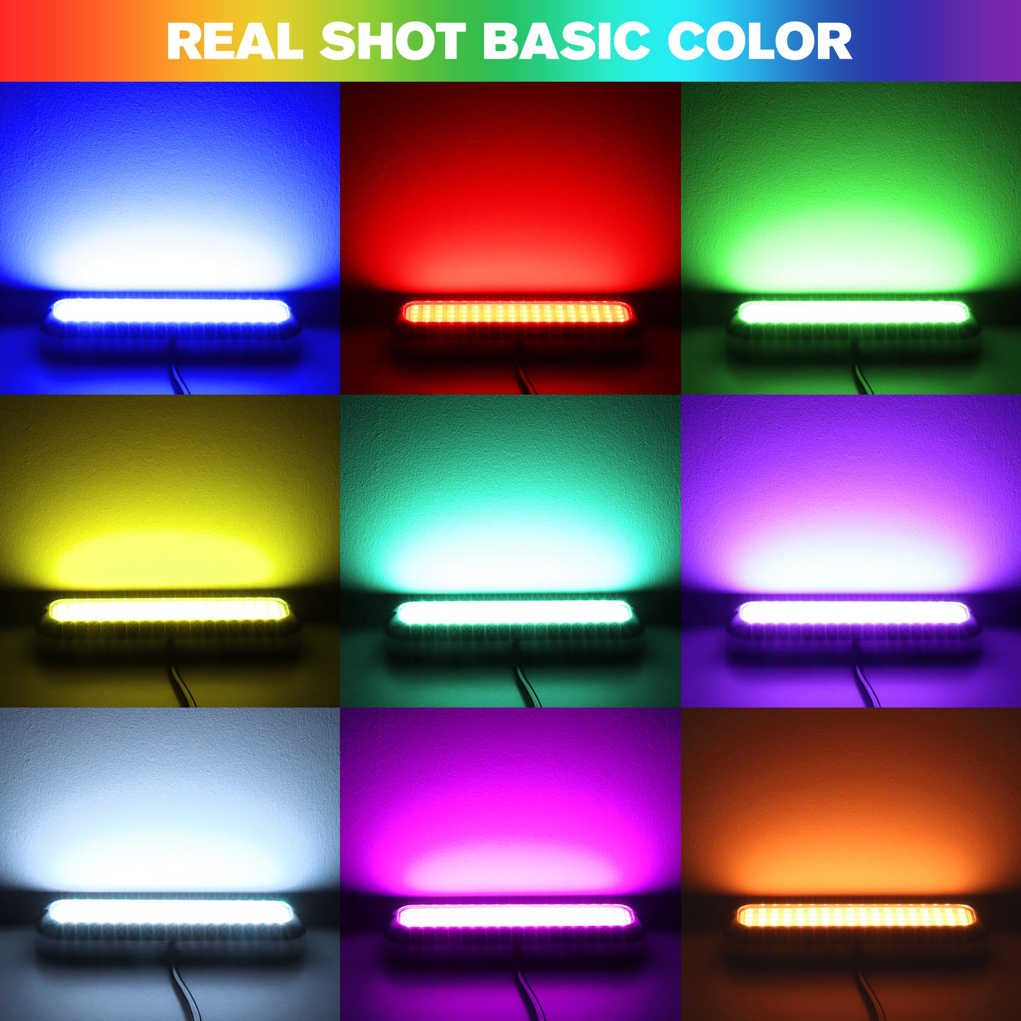 HUSUKU Wireless RGB Underwater Boat Lights, GT Series, DC12V, MAX 120W 12000LM, IP68, All-Metal Body, Wireless Grouping & Control Auto-Sync, Powerful for Yacht Boats Docking Transom