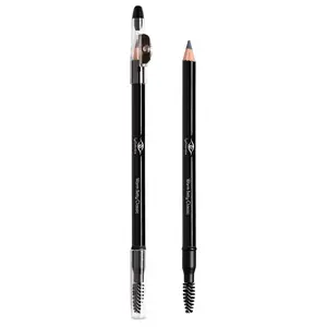 Classic Wooden Eyebrow Pencil with Sharpener and Spoolie Brush Blend Makeup