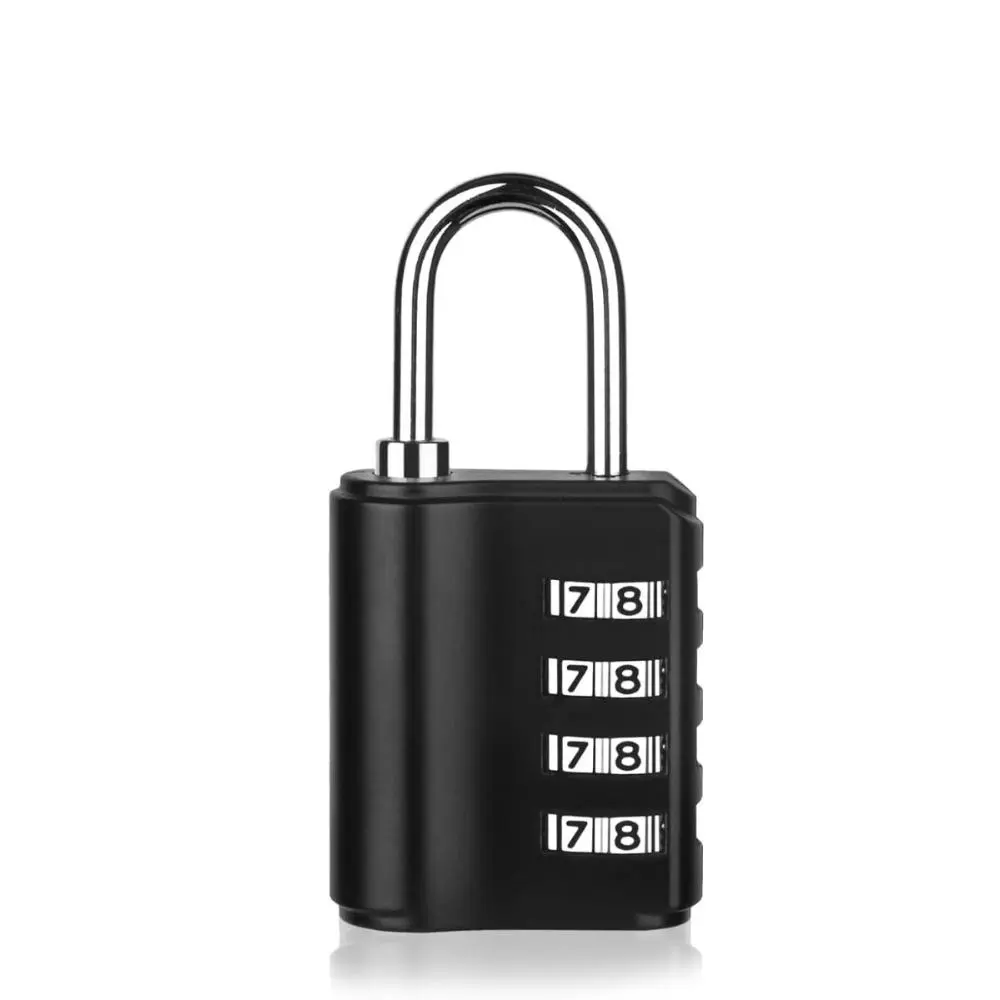 Padlock, 4-digit Combination Anti Theft Padlock, Waterproof, Security Lock, Secure Lock, for School Gym Lockers, Sports Lockers, Fences, Toolboxes, Doors, and Storage - Easy To Use and Set Up