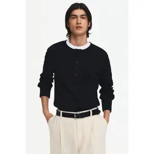 H&M Slim Fit Ribbed Henley shirt