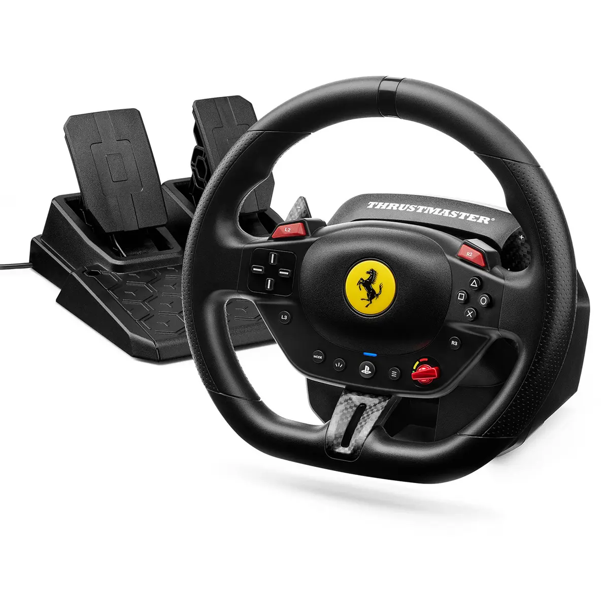Thrustmaster T98 Ferrari 296 GTB Racing Wheel & T2PM Pedal Set - Compact Games Accessories with Plug & Cord for PlayStation 4, PlayStation 5, PC