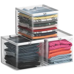 Sorbus Clear Storage Bag - Foldable Large Plastic Bags with Zipper & Carry Handles, Great for Clothes, Blankets, Closets, Bedrooms, and more