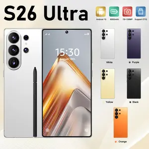 2026 S26 Ultra Unlocked 5G Android 15 Smartphone,12GB+512GB,6.99" HD Display,78MP+108MP Cam,8000mAh, Dual Card, Built-in Pen, Face Unlock, Case & Protector