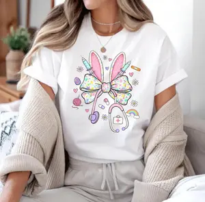 Easter Nurse T-Shirt, Bunny Stethoscope, Medical Tee
