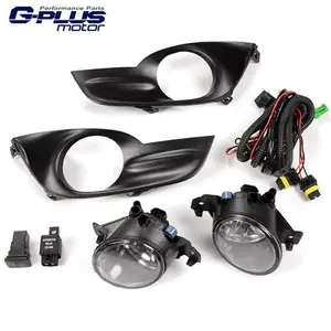 Fit For 2013-15 Nissan Altima Sedan 4-Door Pair Bumper Fog Lights Lamps W/Cover G-PLUS