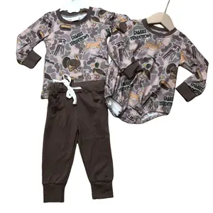Kids Boy Thanksgiving Outfit Turkey Clothing Set Boy WInter Hunting Clothes