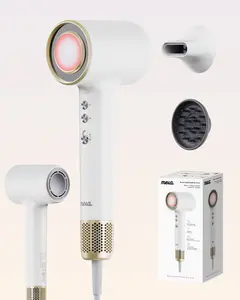 【MERA Classic】Bi-Ionic Ultra-speed Hair Dryer Fast Hair Care Smooth Blower Drying Salon Results Blowdryer with Magnetic Diffuser & Concentrator for Women One Button Safe Mode cUL Certified Lightweight Travel