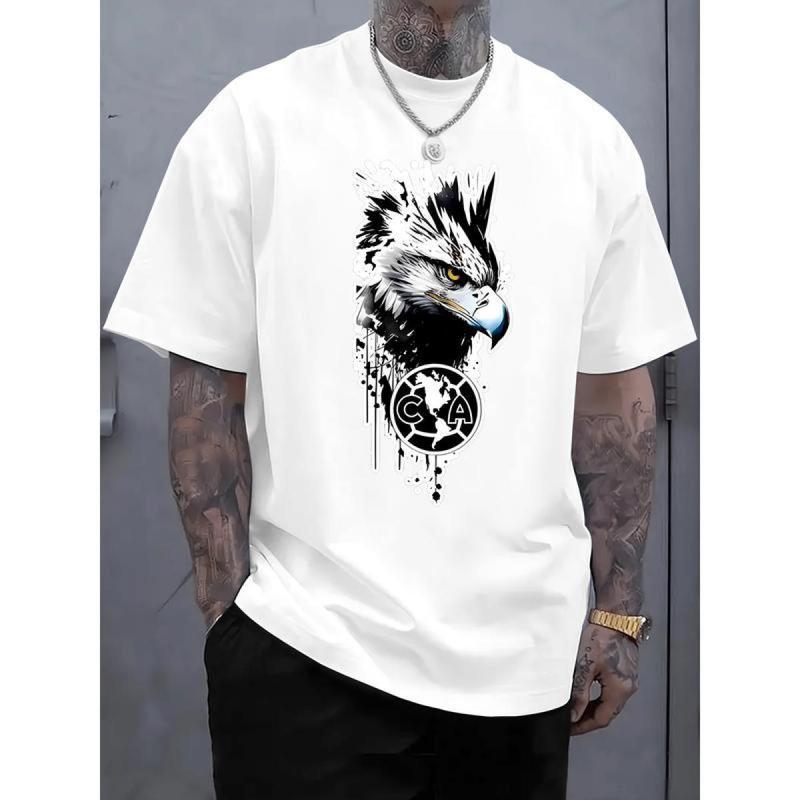 Let's Go America! Graphic T-Shirt - Club América T-Shirt, All-Season Clothing, 100%25 Cotton, Heavyweight 180g, Sizes S - XXXL