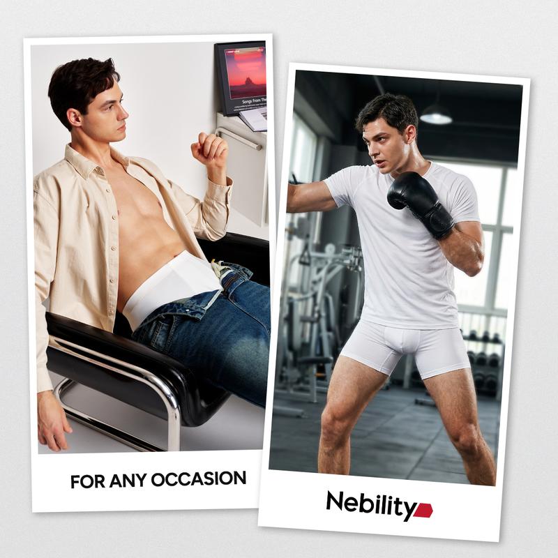 【Nebility】Men’s 3D Butt Lift Enhancing Padded Boxer Briefs with Removable Hip Pads, Seamless Compression Shapewear Underwear, High Elastic Waistband, 4-Way Stretch Breathable Fabric for Tummy Control & Daily Support,Moisture-Wicking,Menswear, Personalized