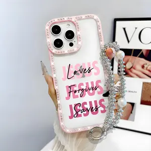 God Jesus Pattern Bling Glitter Phone Case with Sparkle Rhinestone Diamond, Airbag Anti-Fall Crystal Cover for iPhone 17 16 15 14 13 12 11 Plus/Air/Pro Max/Pro,It makes a great gift for friends or family.