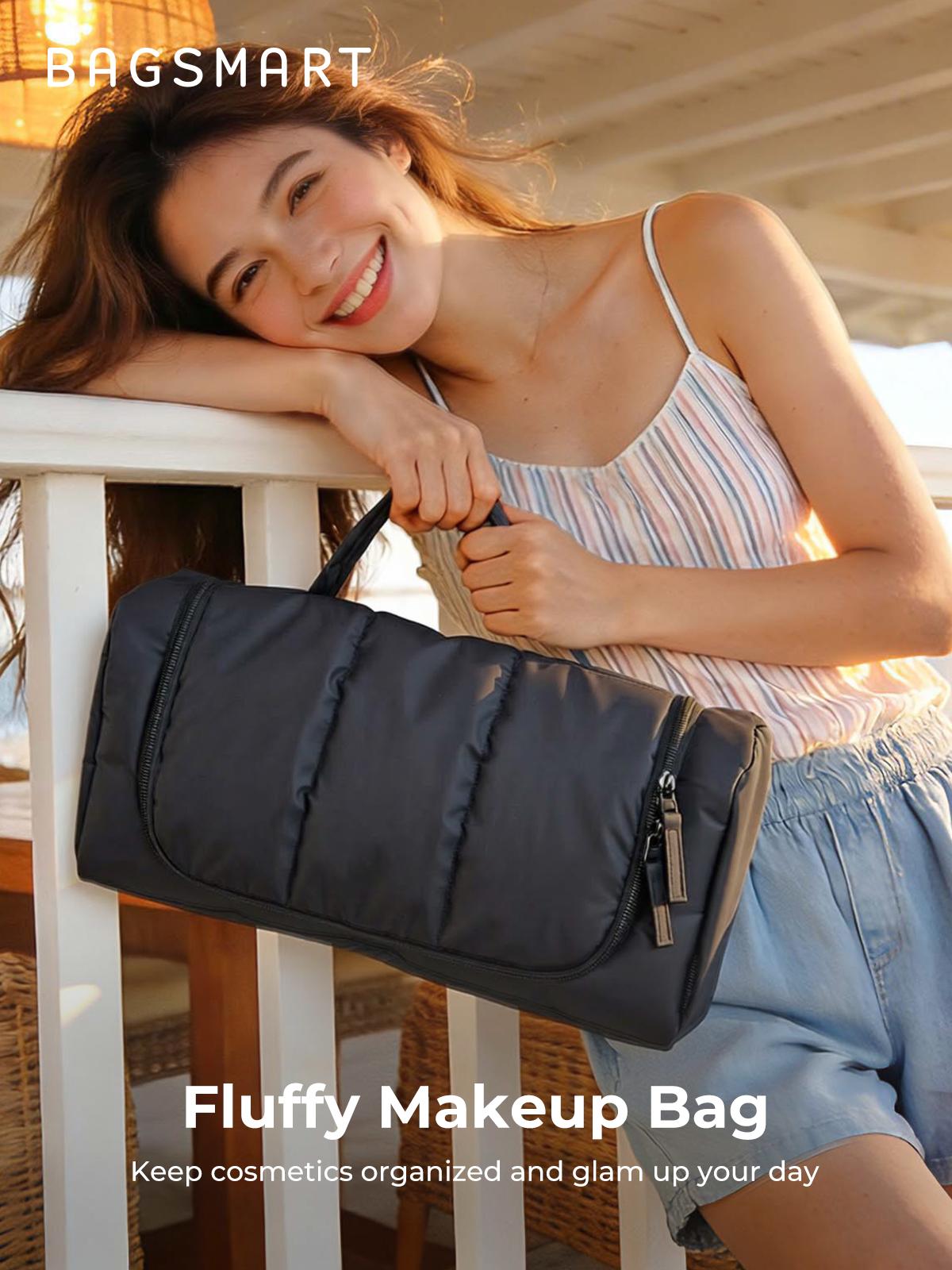 【NEW IN】BAGSMART Hair Tool Organizer Travel Bag Compatible with Dyson Airwrap,Shark Hair Dryer, Wide-open Dyson Case with Heat Resistant Mat, Metal Hanging Hook for Long Barrel, Straighteners, Curling Iron SpringStatements 【NEW IN】BAGSMART Hair Tool Organizer Travel Bag Compatible with Dyson Airwrap,Shark Hair Dryer, Wide-open Dyson Case with Heat Resistant Mat, Metal Hanging Hook for Long Barrel, Straighteners, Curling Iron SpringStatements