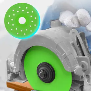 Flat Grinding Cutting Disc for Tiles Slate Marble Ceramic with Diamond-Coated Blade Advanced Brazing Technology Heat Dissipation Holes 100mm Diameter