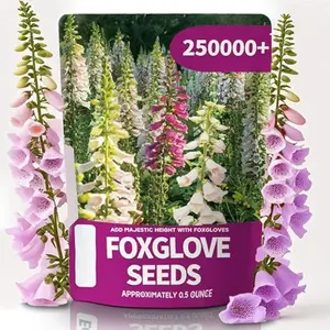 250,000+ Foxglove Seeds Bulk Pack - Tall Spire Blooms, Mixed Colors for Garden Borders, Easy Planting for Home Gardening - Ideal for Backyard Flower Beds, Landscaping, and Pollinator-Friendly Gardens