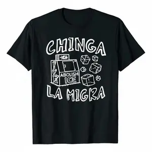 Chinga La Migra Shirt, Abolish Ice No Human Is Illegal Shirt, End Ice Political Shirt, Liberal Tee, Immigrant Human Rights Tee BLACK WHITE