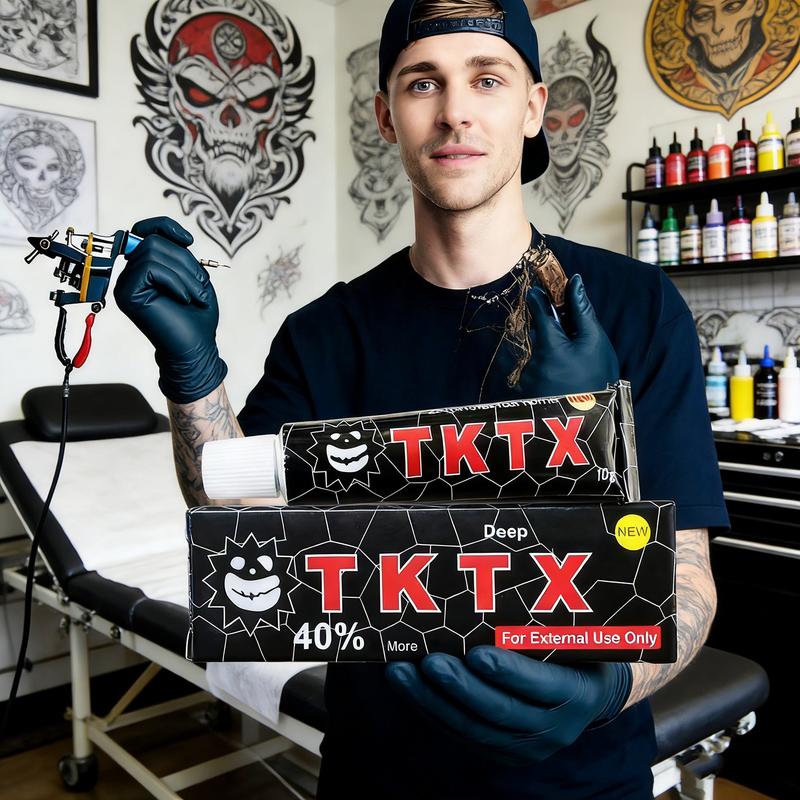 2 Pcs Tattoo Numbing Cream - Topical Anesthetic Cream - Pre-tattoo Numbing Gel, 40% Strong Numbing Cream for Skin Tattoos,  Laser Procedures