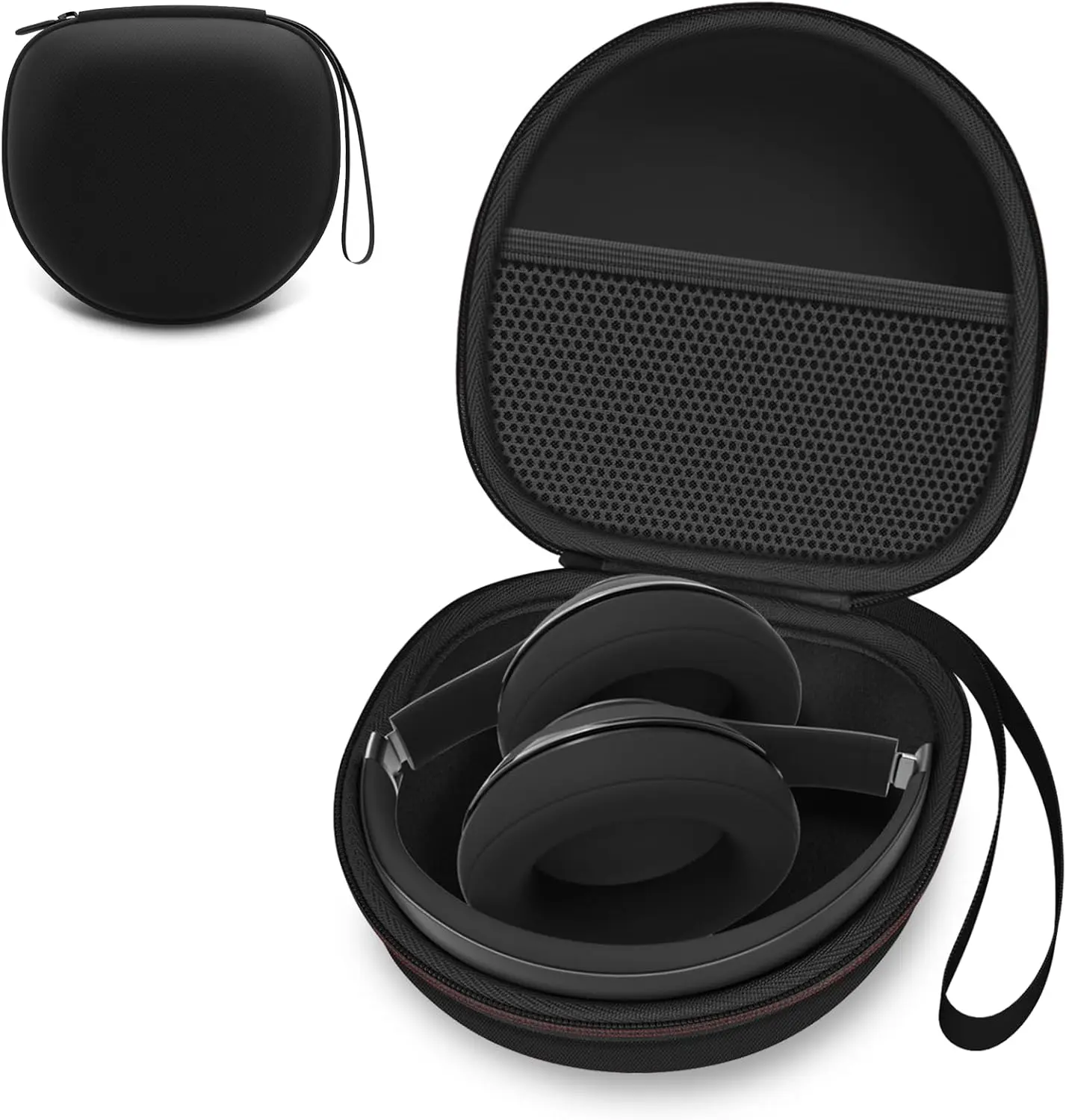 Headphone Case Compatible with BERIBES/TOZO/KVIDIO/Beats/Soundcore Anker Noise Cancelling Over-Ear Headphones, Black