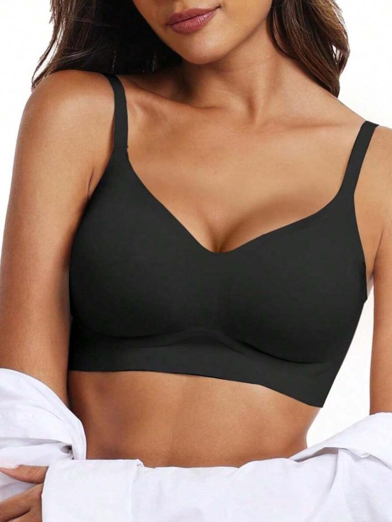 FZ-1/2PCS EssElegance Wirefree Bras for Women Full Coverage No Underwire Everyday Bras Comfortable Wireless Padded Jelly Bras
